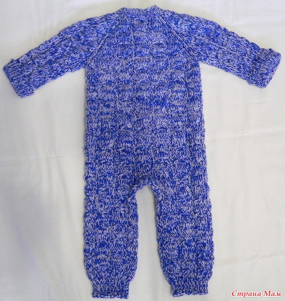 Описание вязания комбинезона для малыша. Размер: 6 - 15 мес.