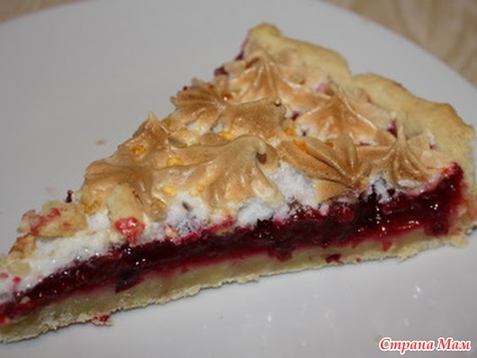 Открытый пирог из клюквы рецепт