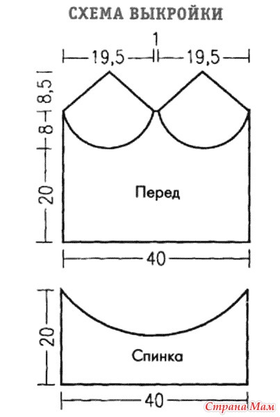Как сшить топ на бретелях выкройка 97