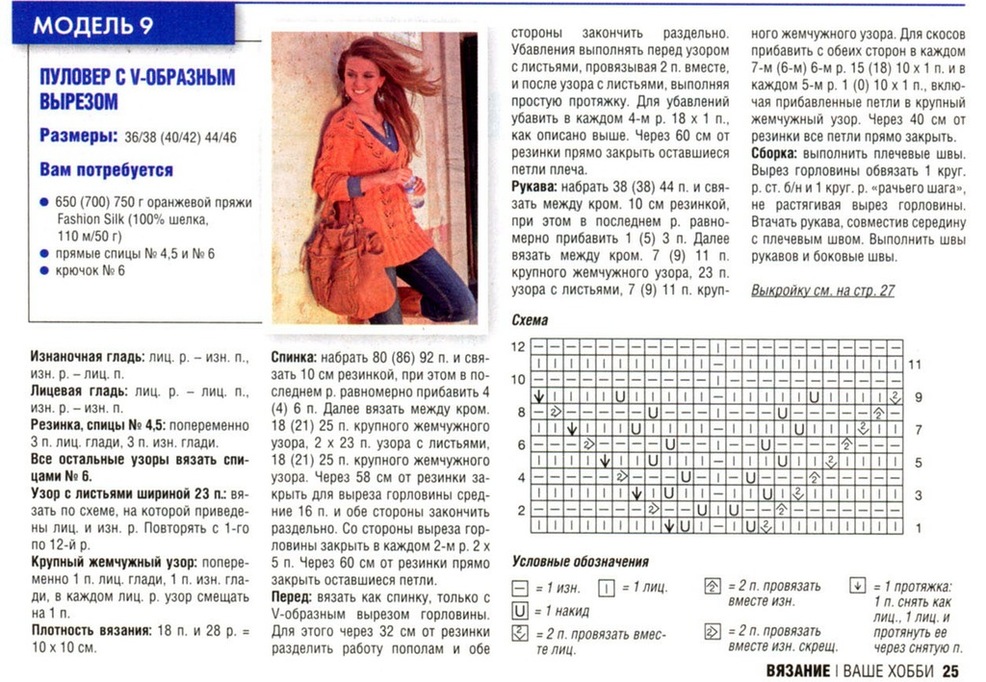 Пуловер С V Вырезом