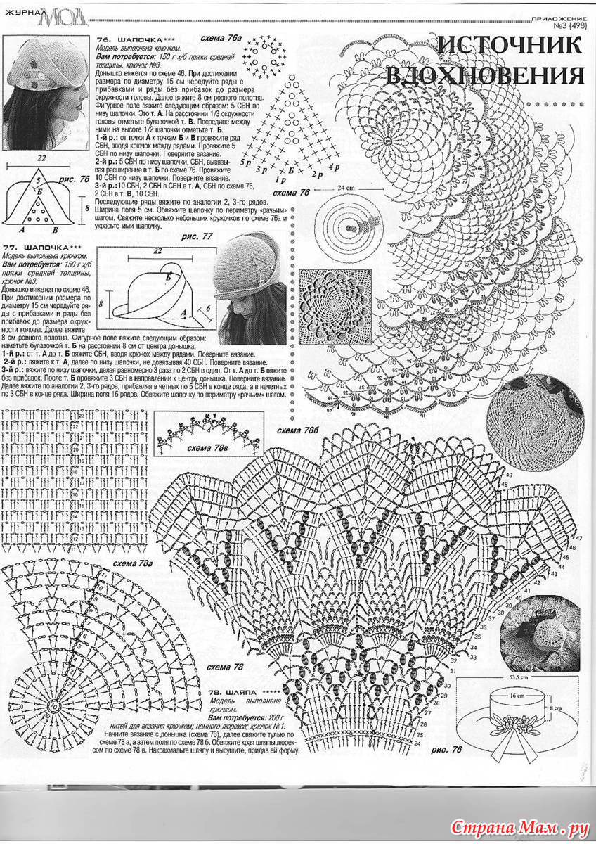 Шляпа крючком для женщин на лето схемы бесплатно простые схемы