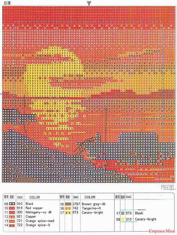Схема рассвет 1. Вышивка крестиком закат. Вышивка крестом схемы закат. Рассвет вышивка крестом схема. Вышивка крестиком закат схема.