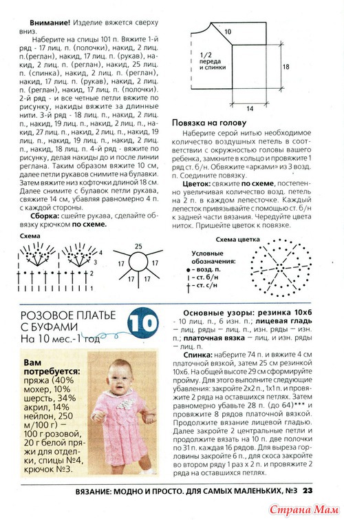Вязание модно и просто № 3 2010. Для самых маленьких, летние модельки.