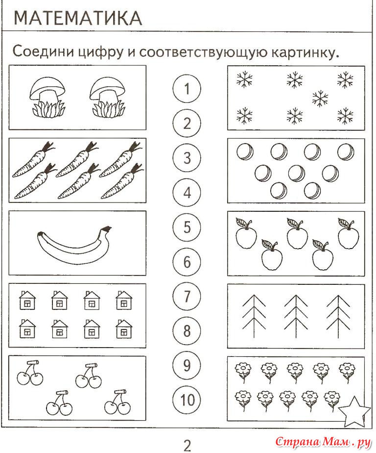 Соотношение числа и количества для дошкольников в картинках