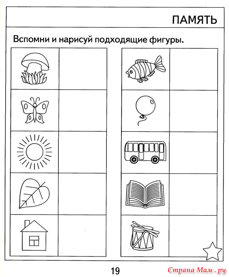 Картинки для развития памяти 6 7 лет