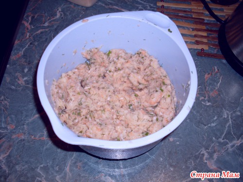Котлетки рыбные из трески и сёмги.