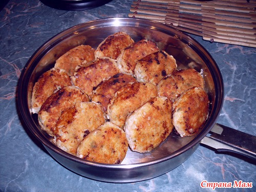 Котлетки рыбные из трески и сёмги.