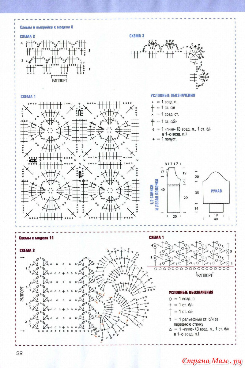 Жакет женский крючком схемы