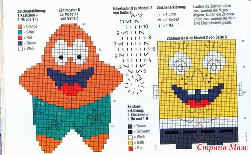 Схема для вышивки спанч боб