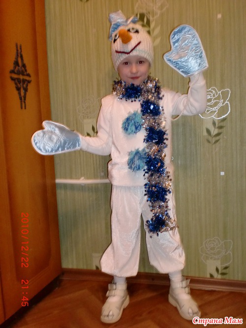 НОВОГОДНИЙ КОСТЮМ СНЕГОВИКА