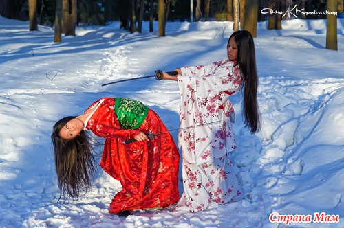 Фрагменты еще одной зимней фотосессии " Огонь и лед "