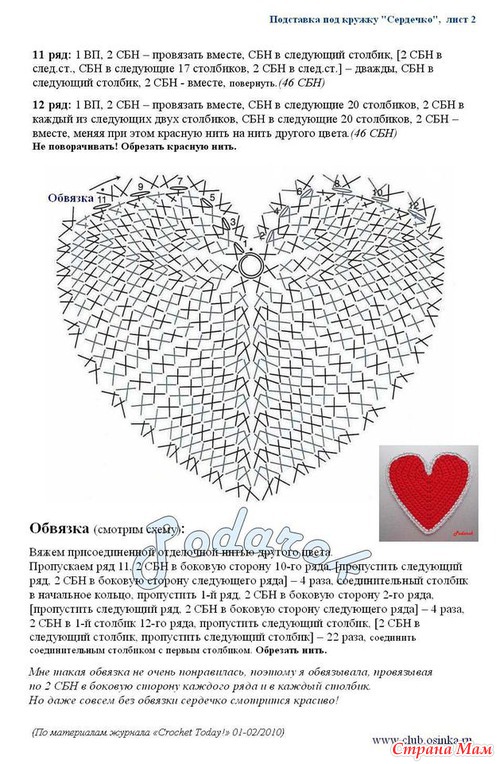 Подставка под кружку "Сердечко"