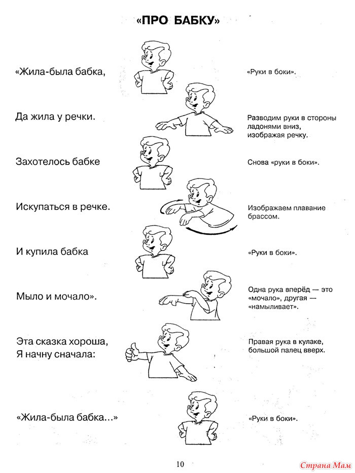 Пальчиковые игры в картинках