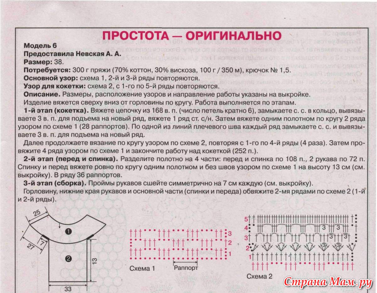 Расчет круглой кокетки