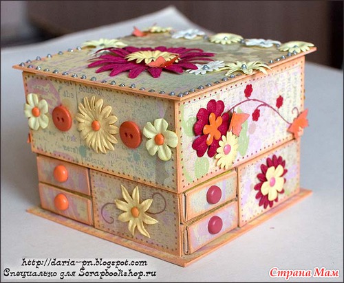 Шкатулка из коробков