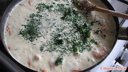 Вкусняшки от мамашки - 4 "Креветки под белым винным соусом"