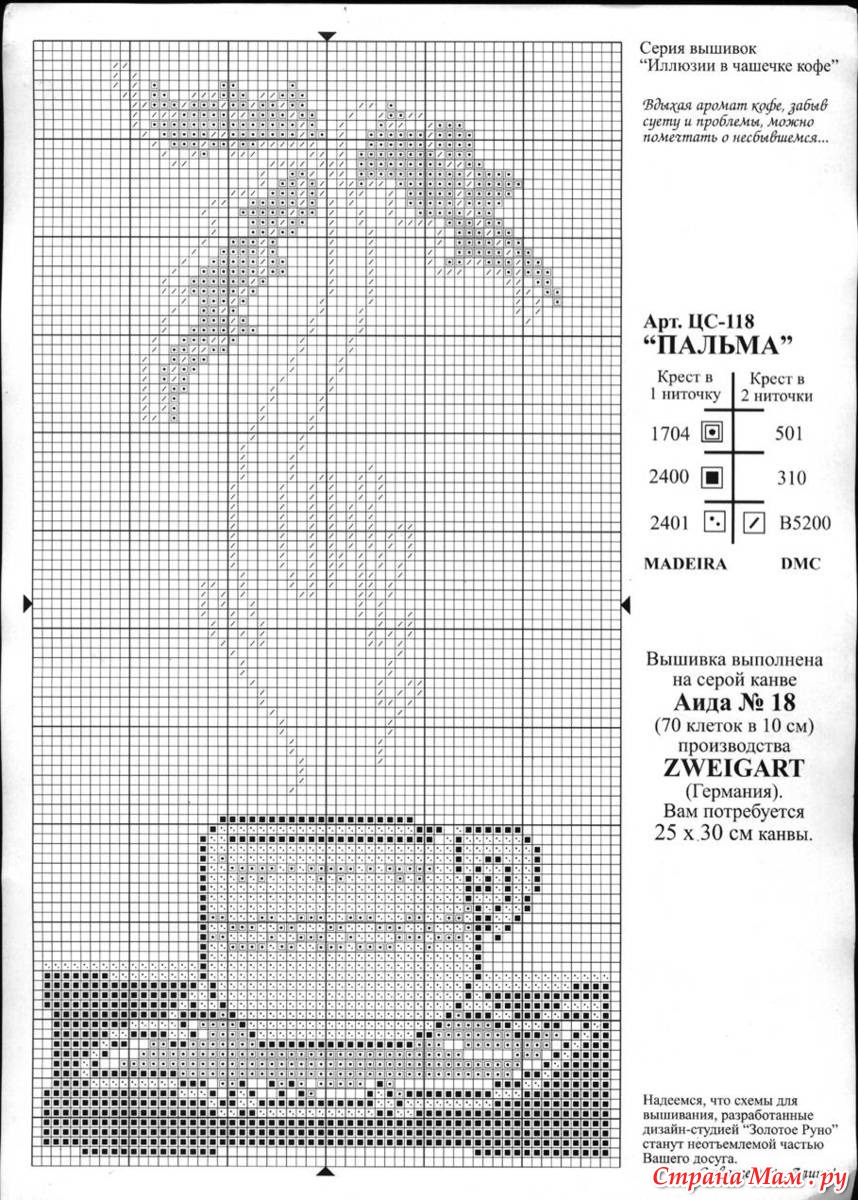 Ценители кофе схема вышивки крестом