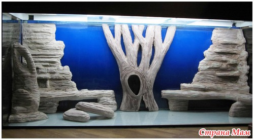 Объемный фон своими руками, учимся бетонировать аквариум