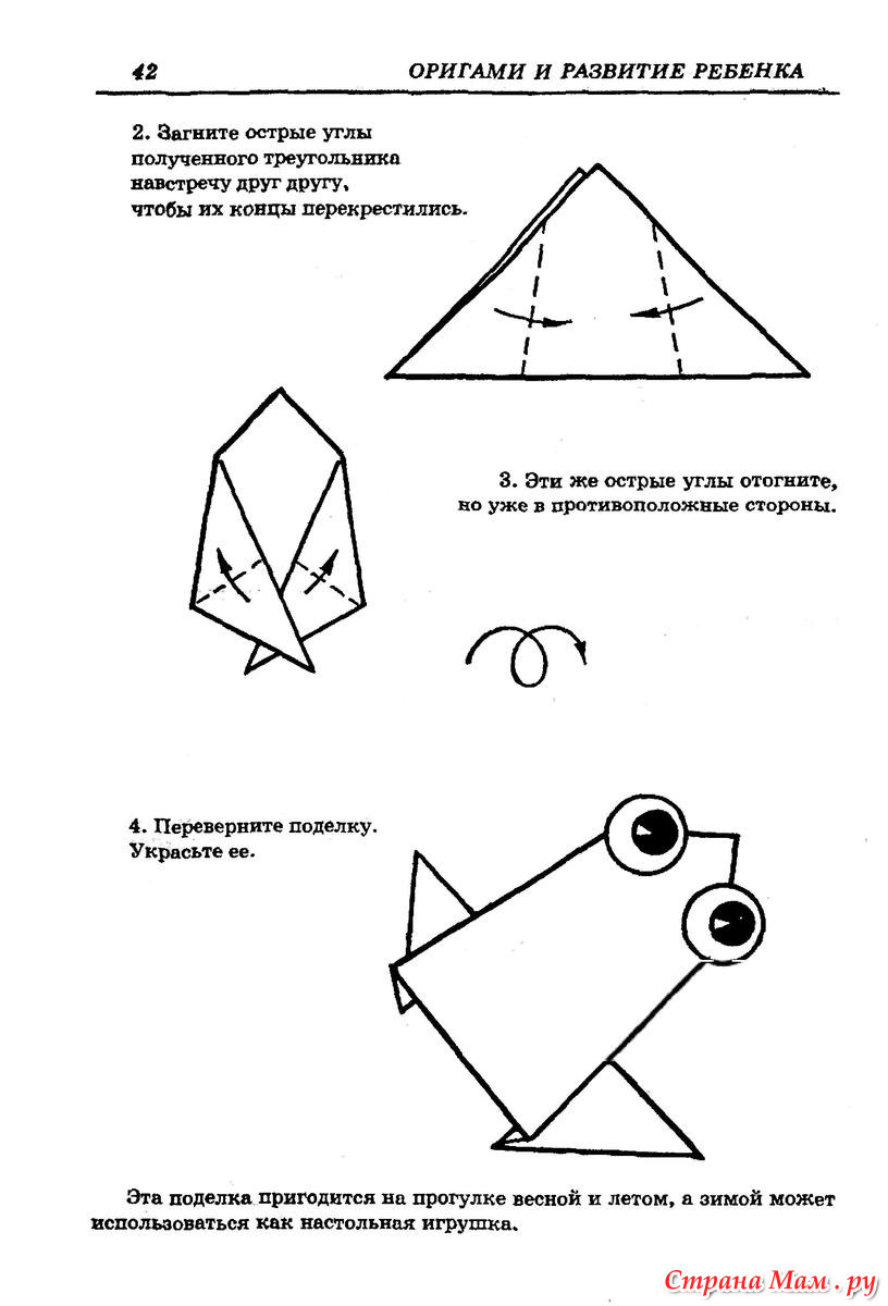 Оригами лягушка из бумаги картинки