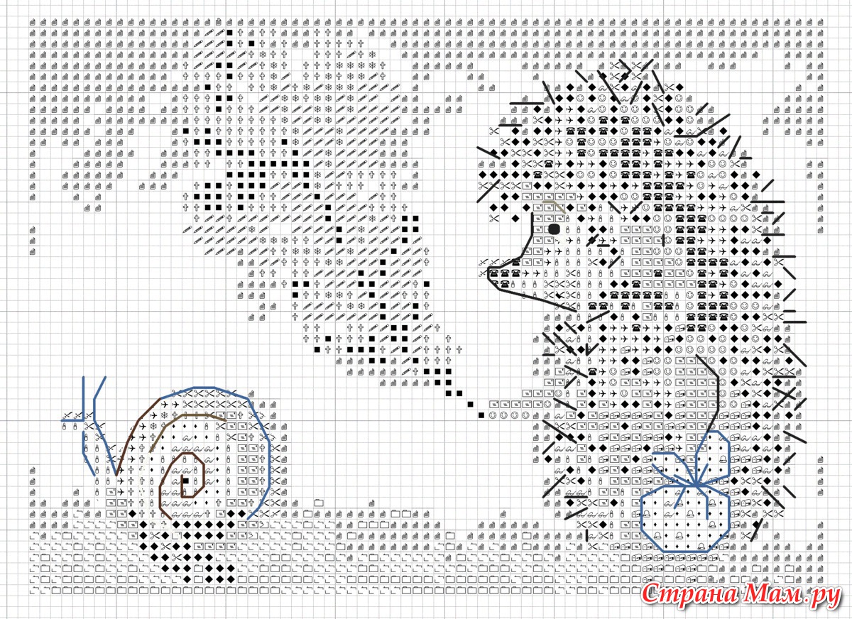 Ежик в тумане крючком схема и описание