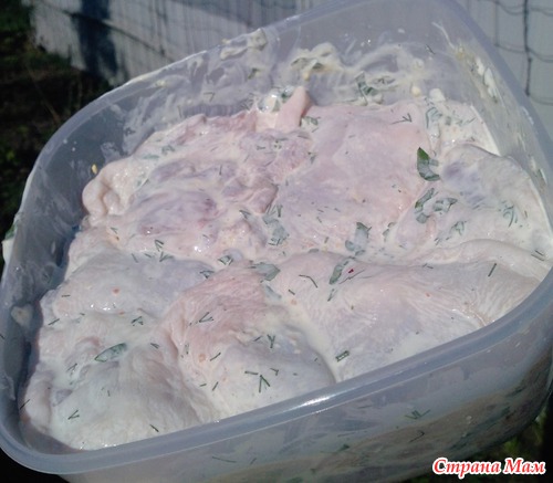 Курочка в фольге на углях