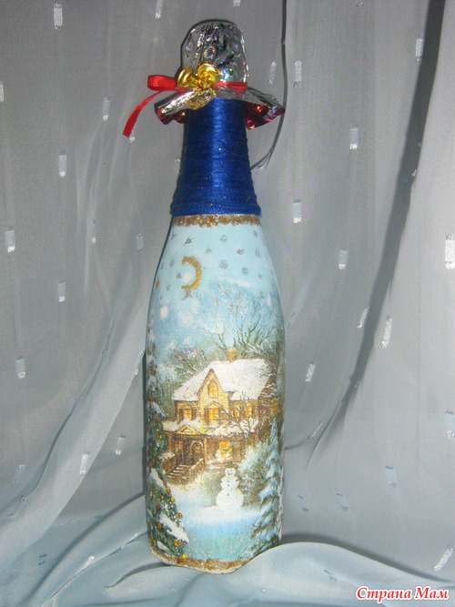 Новогодняя бутылка.
