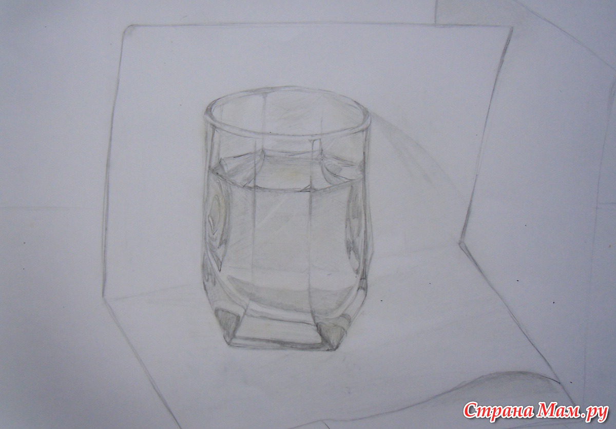 Стакан воды карандашом. Стеклянный стакан карандашом. Стакан с карандашами. Стекло рисунок карандашом. Стеклянная ваза карандашом.