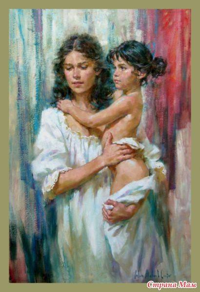 Голое тело матери. Женщина с ребенком живопись. Картина мама с дочкой. Девушка с ребёнком картина маслом. Мать и дитя живопись.