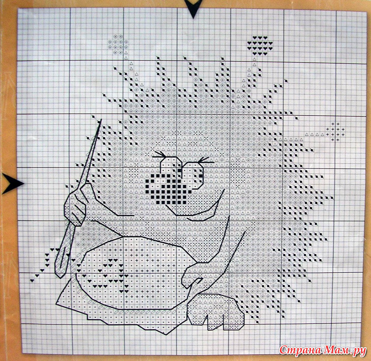 Схемы для вышивания крестиком ежиков
