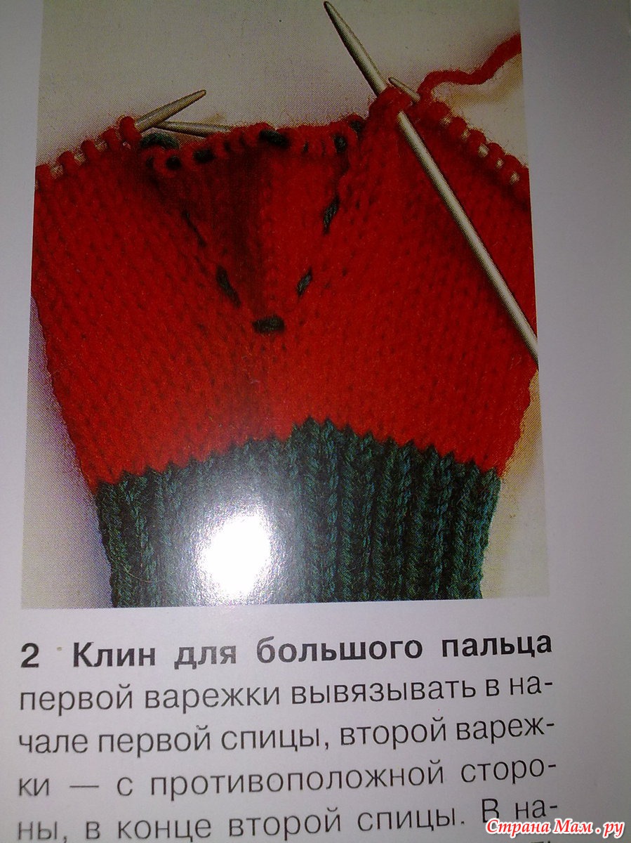 Вязание клиньев. Вывязывание Клина для большого пальца. Большой палец на варежке спицами клином. Вывязывание большого пальца на варежке спицами клином. Способы вывязывания большого пальца на варежках спицами.