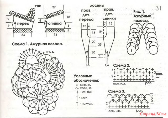 Костюм крючком схема