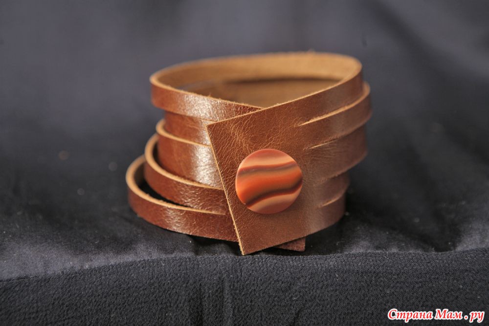 кожаный браслет женский. застежка для кожаного браслета.