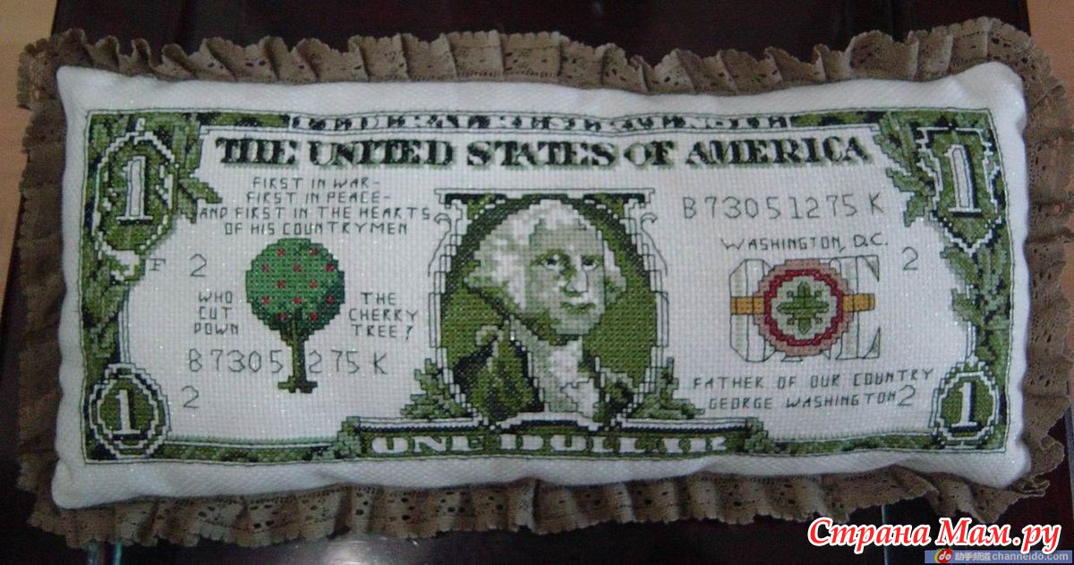 Схема доллара из бисера