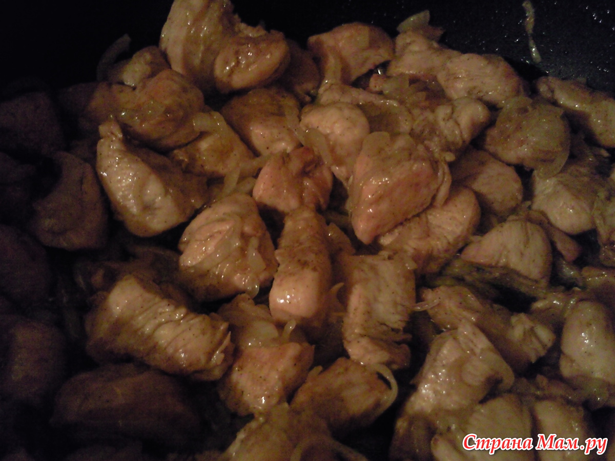 Жареное индюшиное филе с базиликовым соусом