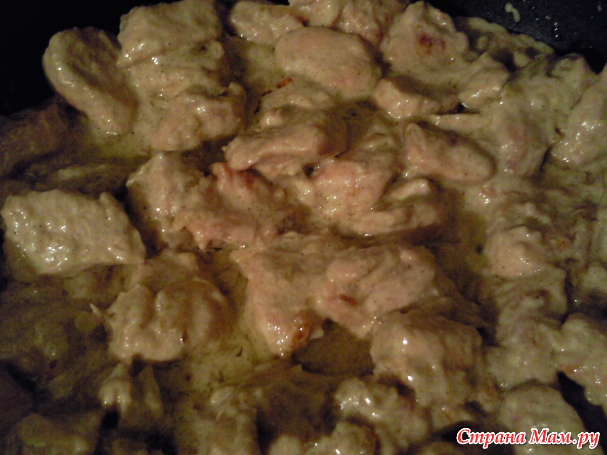 Жареное индюшиное филе с базиликовым соусом