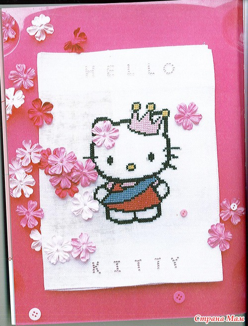 My hello kitty au point de croix - Marabout
