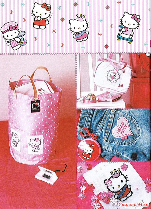 My hello kitty au point de croix - Marabout