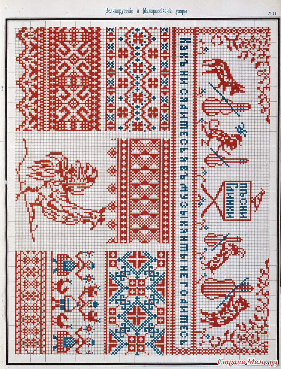 Великорусские и малороссийские узоры для вышивания