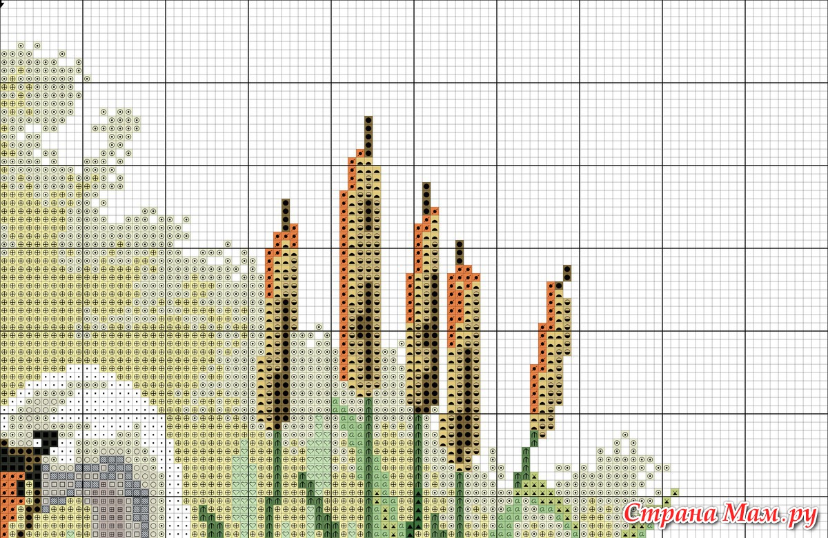 Вышивка крестом камыши схемы