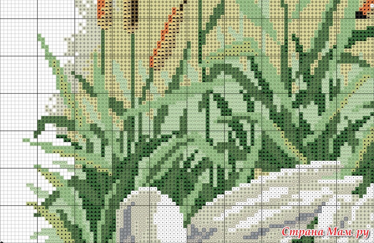 Вышивка крестом камыши схемы