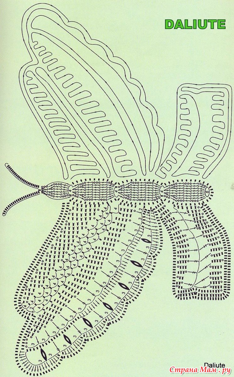 Стрекоза крючком схема