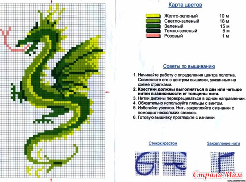 Год дракона. Вышивка