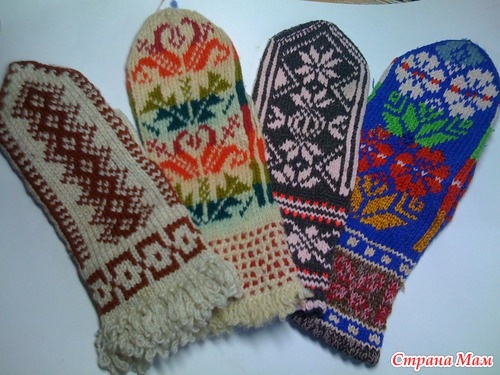 Варежки жаккард! Новые идеи!
