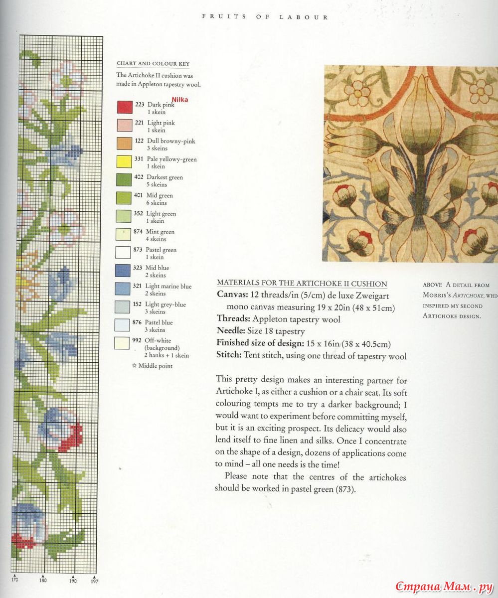 Вышивка моррис схемы. Вышивка книга Вильям Моррис. Бет Рассел вышивка крестом Уильям Моррис. Уильям Моррис схемы вышивок крестом. Бет Рассел схемы Уильям Моррис.