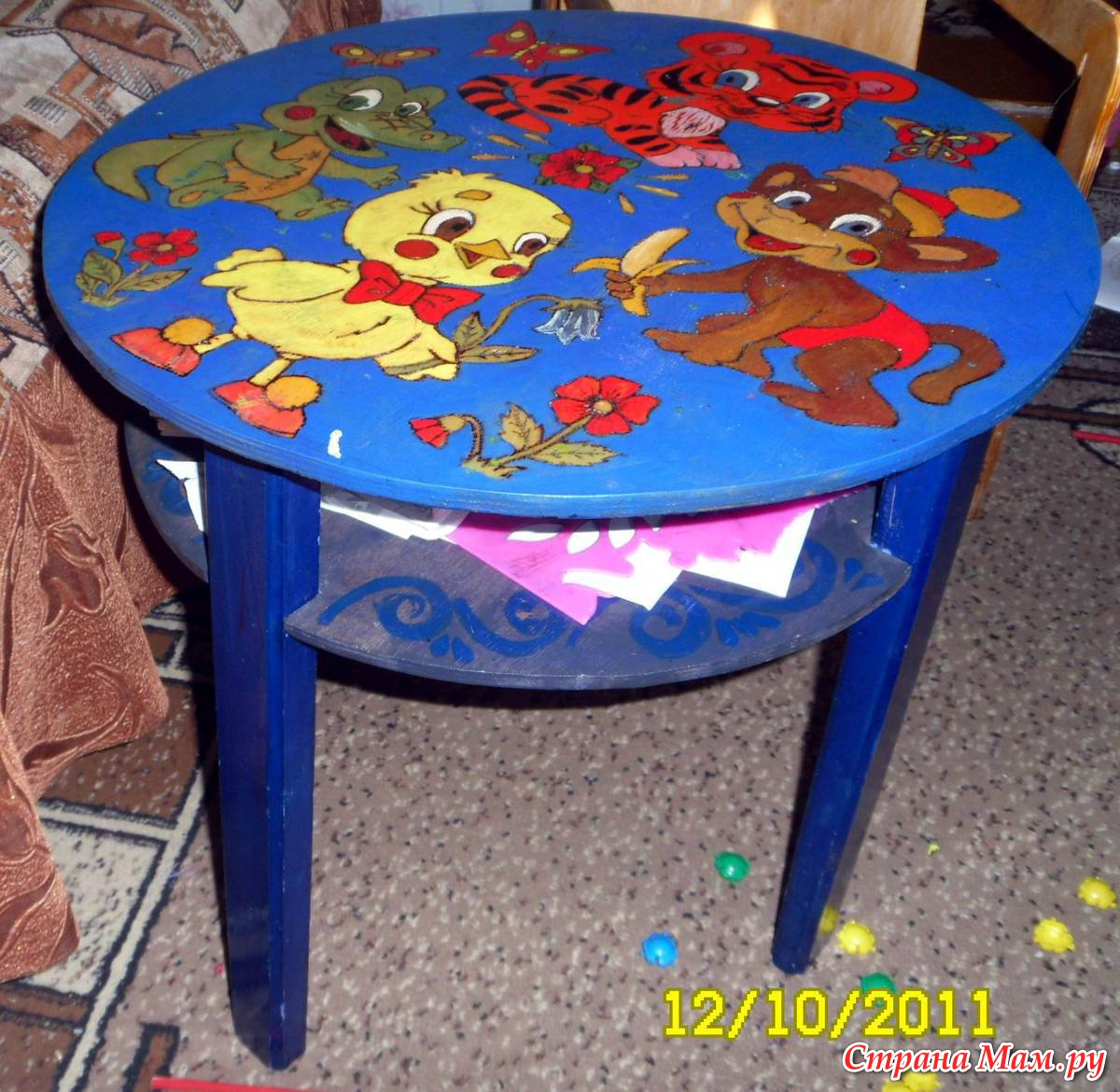 пленка на детский столик с рисунком
