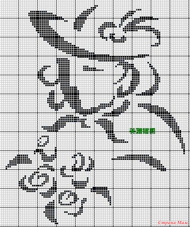 Схемы для вышивания крестиком черно белые схемы