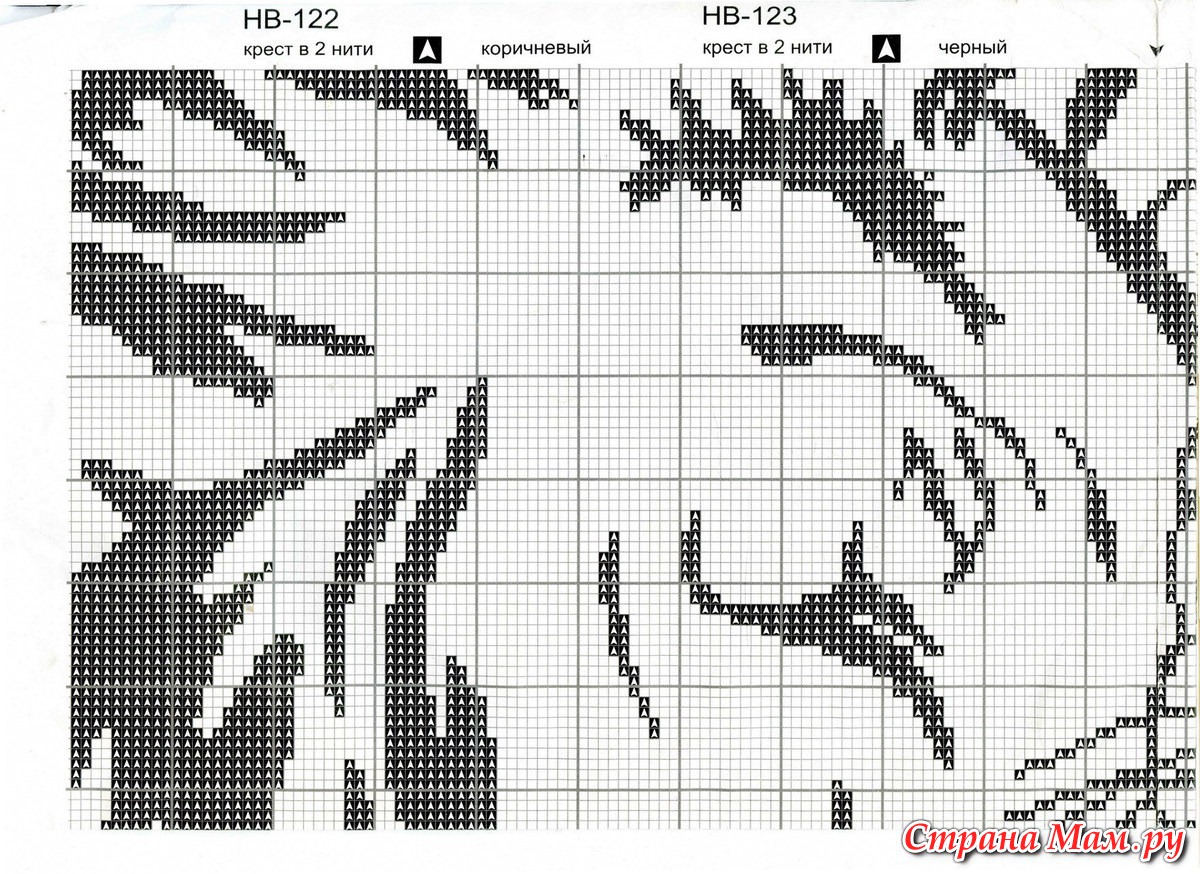 Вышивка крестом тигр монохром схемы