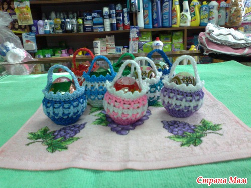 Пасхальные корзиночки для яиц