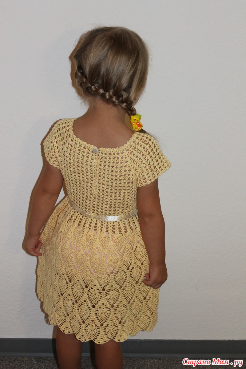 Вязание платье крючком девочкам