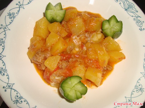 Картошка с помидорами